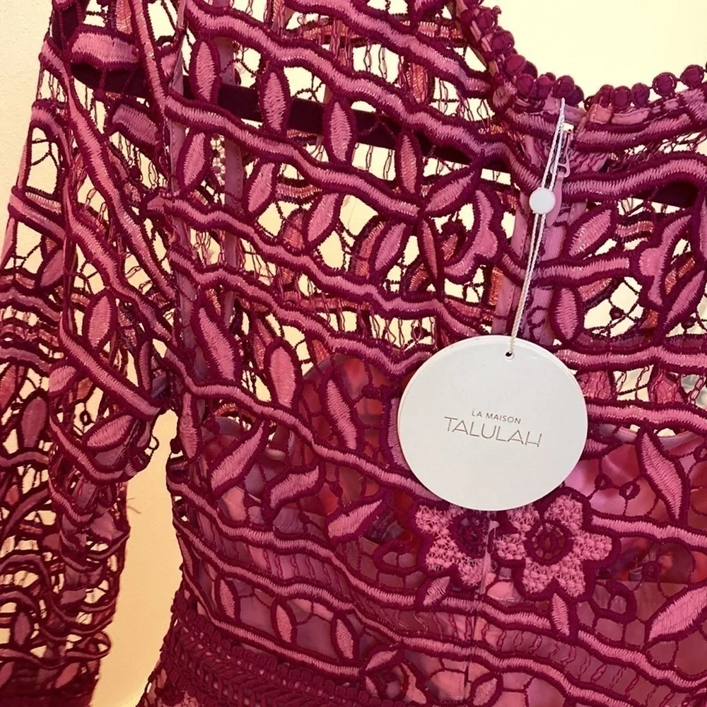 La Maison Talulah Pink Lace Formal Dress - Picture 7 of 8